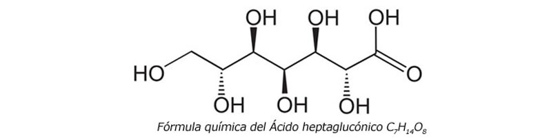 Fórmula química del Ácido heptaglucónico