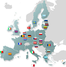 Mapa de Unión Europea