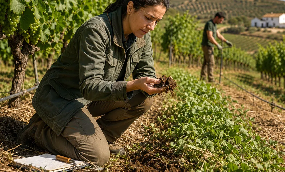 Observación del suelo de cultivo